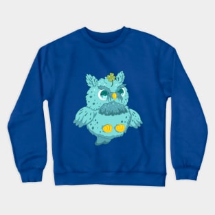 The little blue owl- for Men or Women Kids Boys Girls love owl Crewneck Sweatshirt